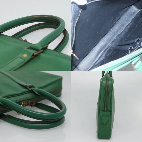 LOUIS VUITTON Epi Porte Documents Voyage Business Bag Green M54474 Auth - Picture 13 of 14